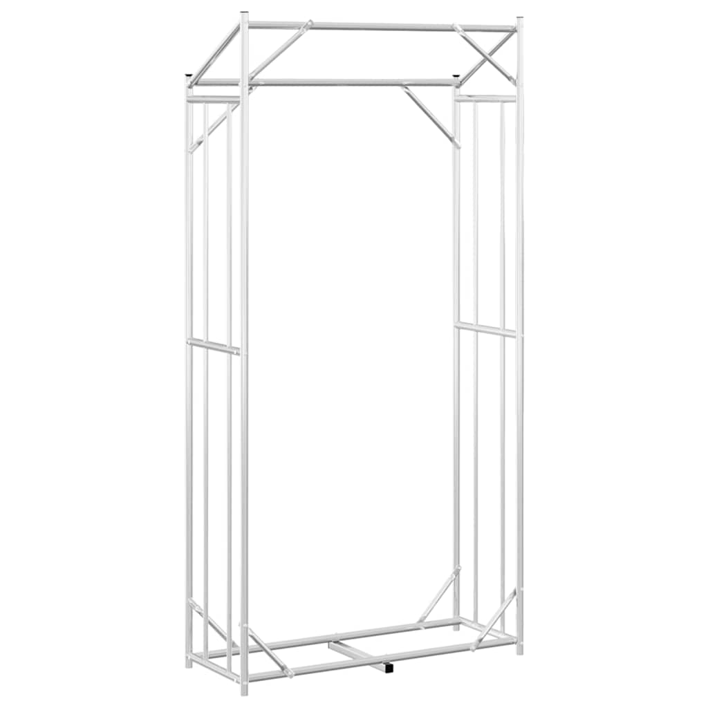 Stalak za drva za ogrjev s kišnom navlakom 100x40x200 cm