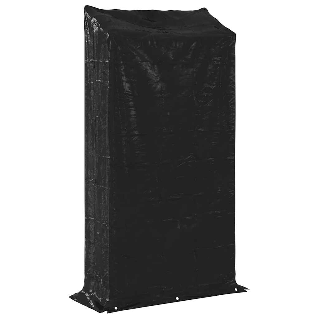Stalak za drva za ogrjev s kišnom navlakom 100x40x200 cm