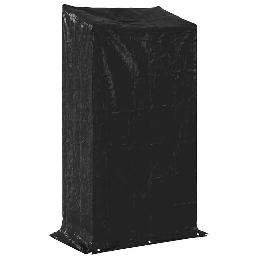 Stalak za drva za ogrjev s kišnom navlakom 100x60x200 cm