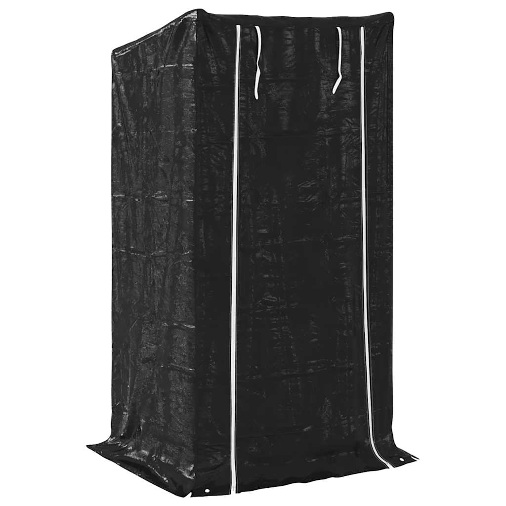 Stalak za drva za ogrjev s kišnom navlakom 100x80x200 cm