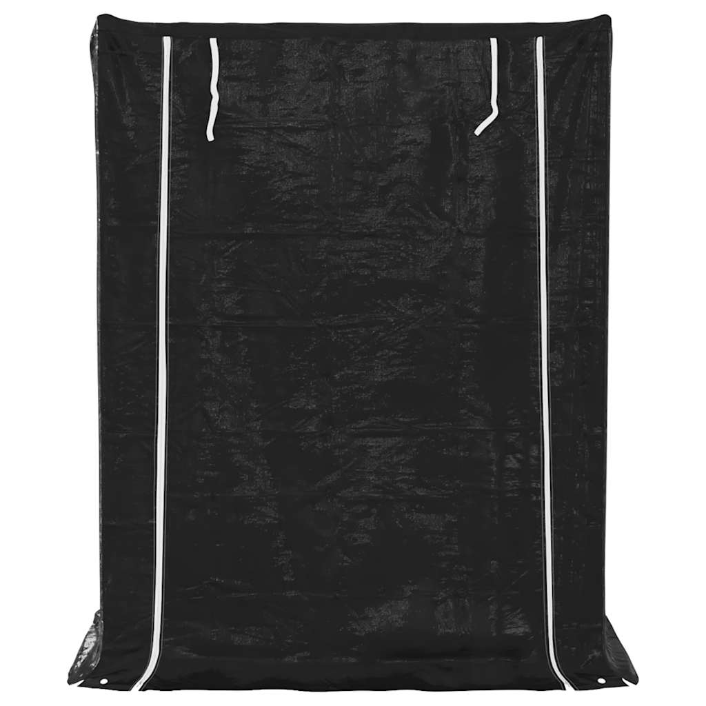 Stalak za drva za ogrjev s kišnom navlakom 150x80x200 cm