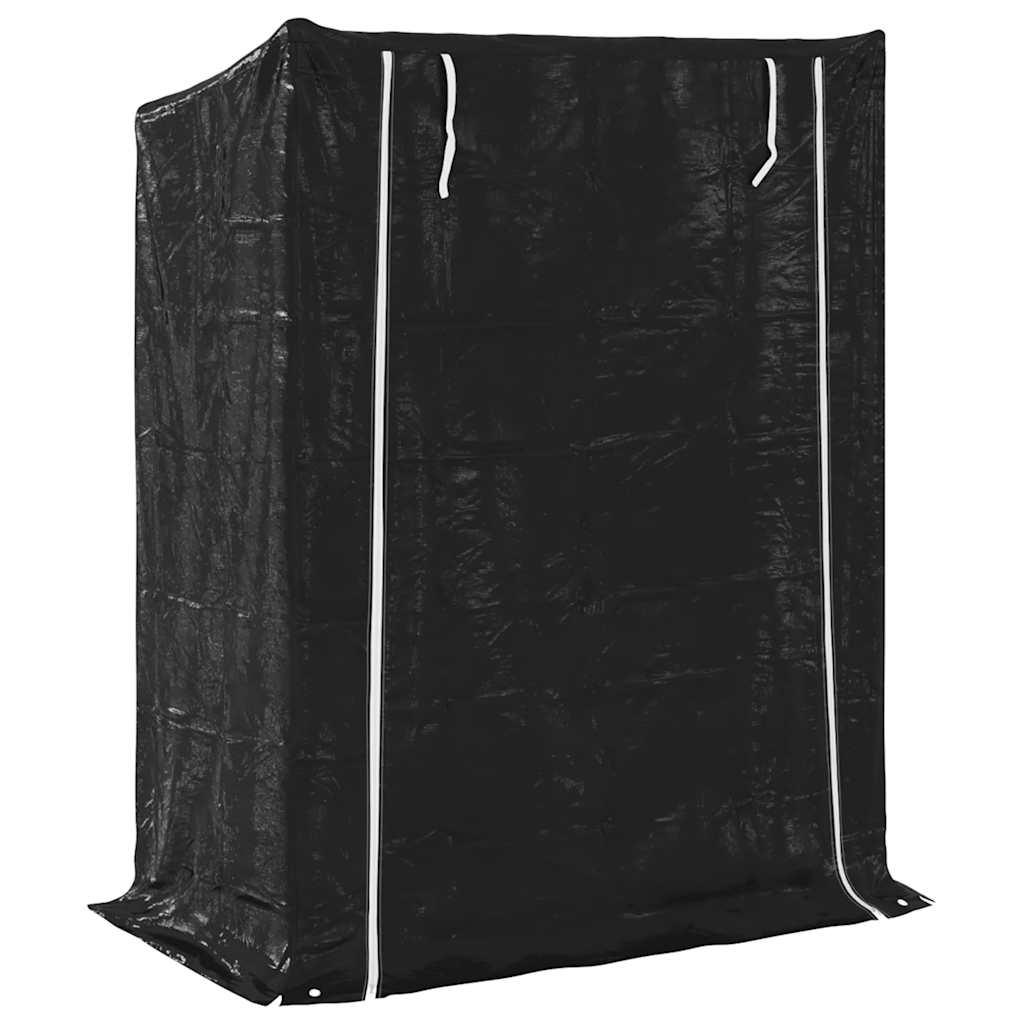 Stalak za drva za ogrjev s kišnom navlakom 150x80x200 cm