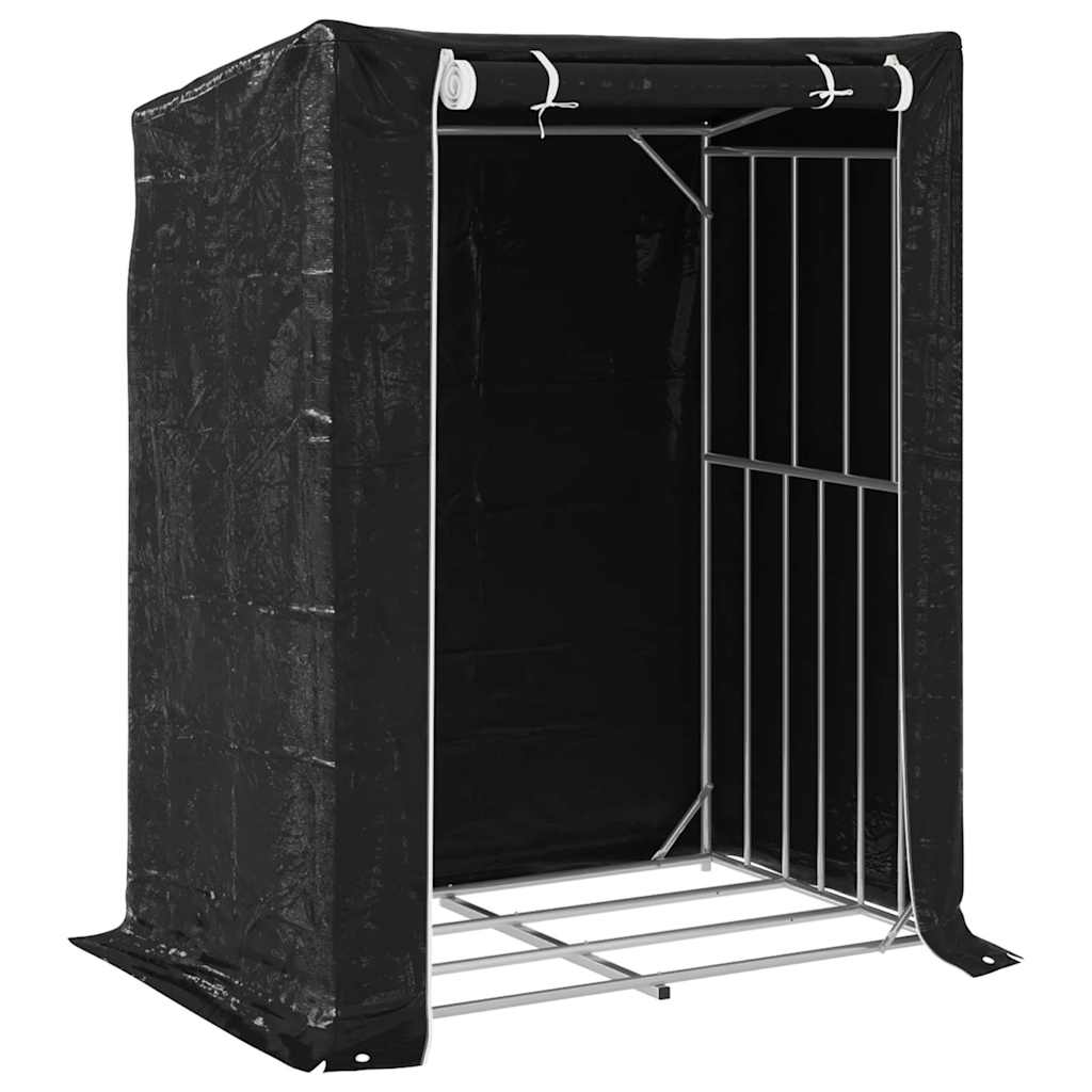 Stalak za drva za ogrjev s kišnom navlakom 150x100x200 cm