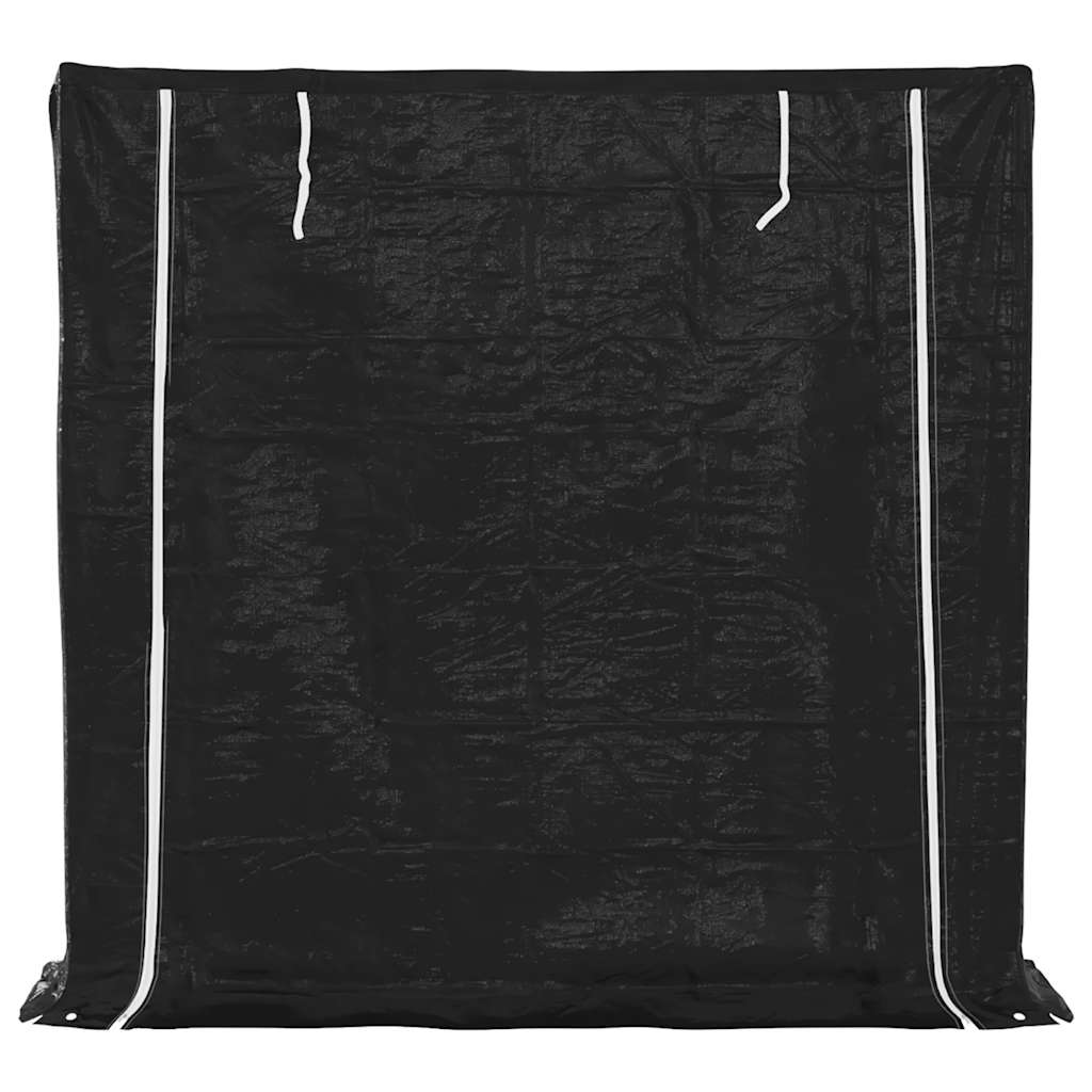 Stalak za drva za ogrjev s kišnom navlakom 200x40x200 cm