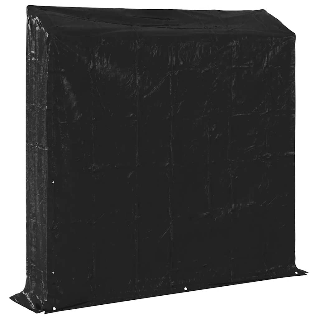 Stalak za drva za ogrjev s kišnom navlakom 200x40x200 cm