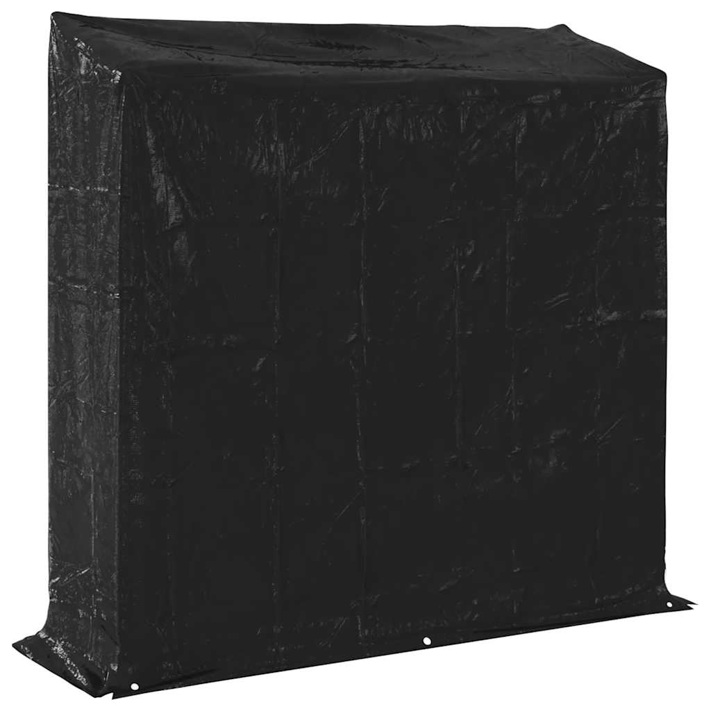 Stalak za drva za ogrjev s kišnom navlakom 200x60x200 cm