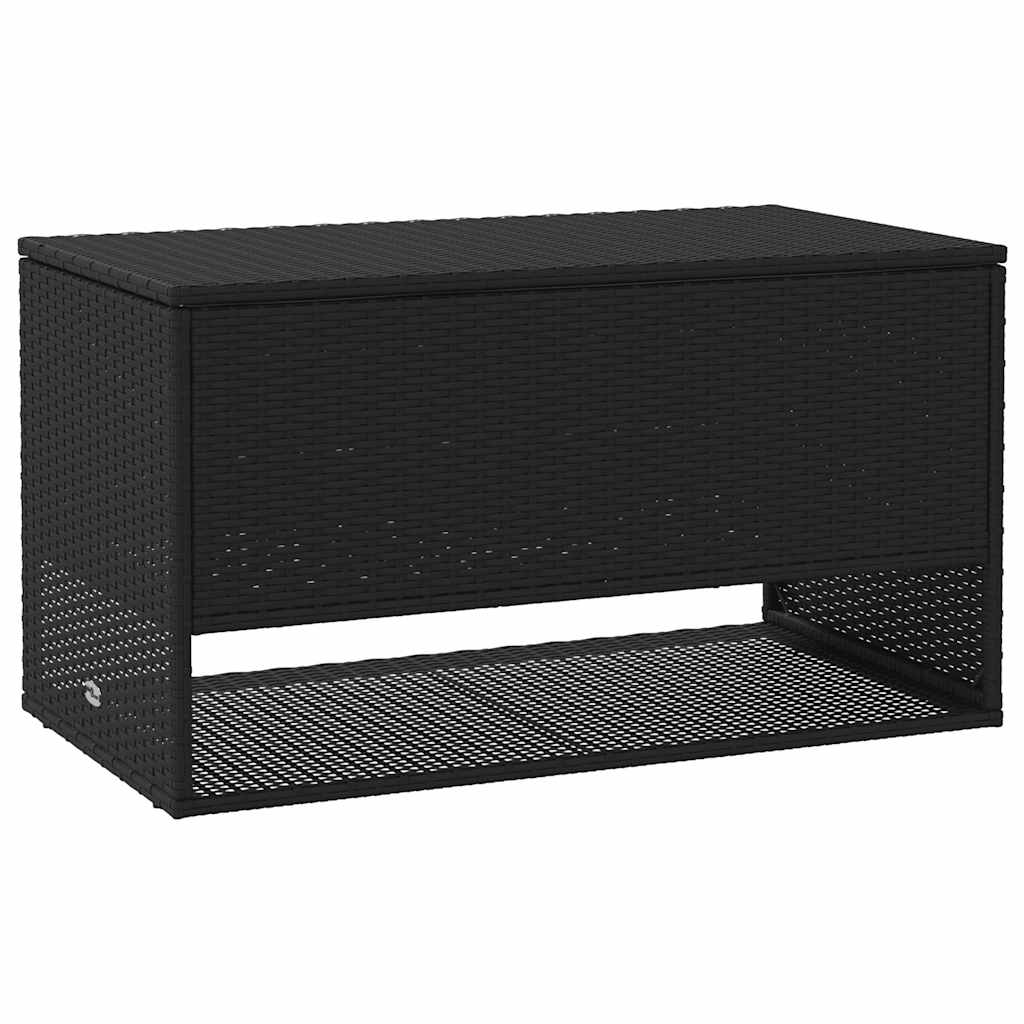 Vanjska kutija za jastuke crna 100x55x55,5 cm od poliratana