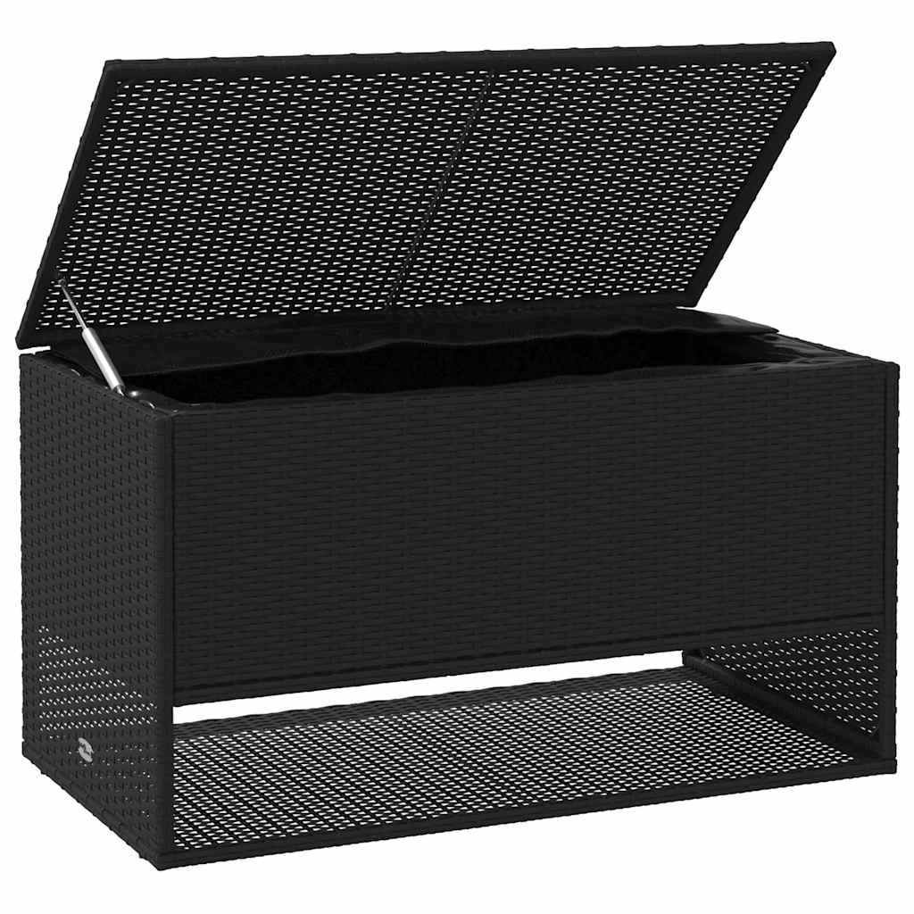 Vanjska kutija za jastuke crna 100x55x55,5 cm od poliratana