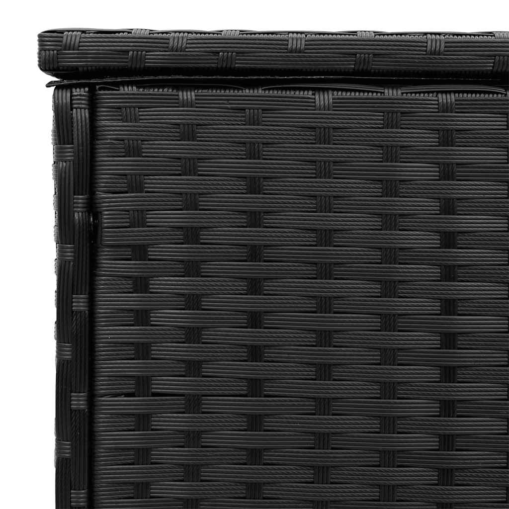 Vanjska kutija za jastuke crna 100x55x55,5 cm od poliratana
