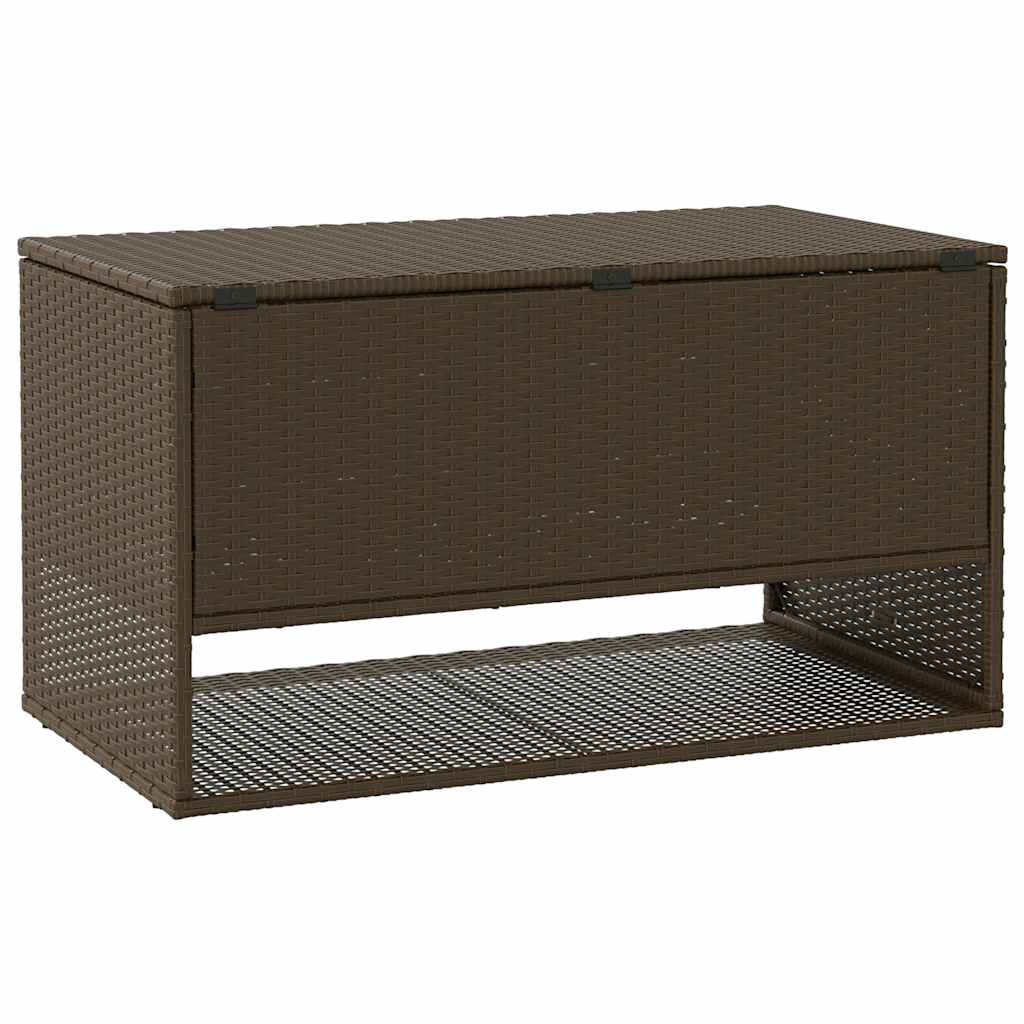 Vanjska kutija za jastuke smeđa 100x55x55,5 cm poli ratan