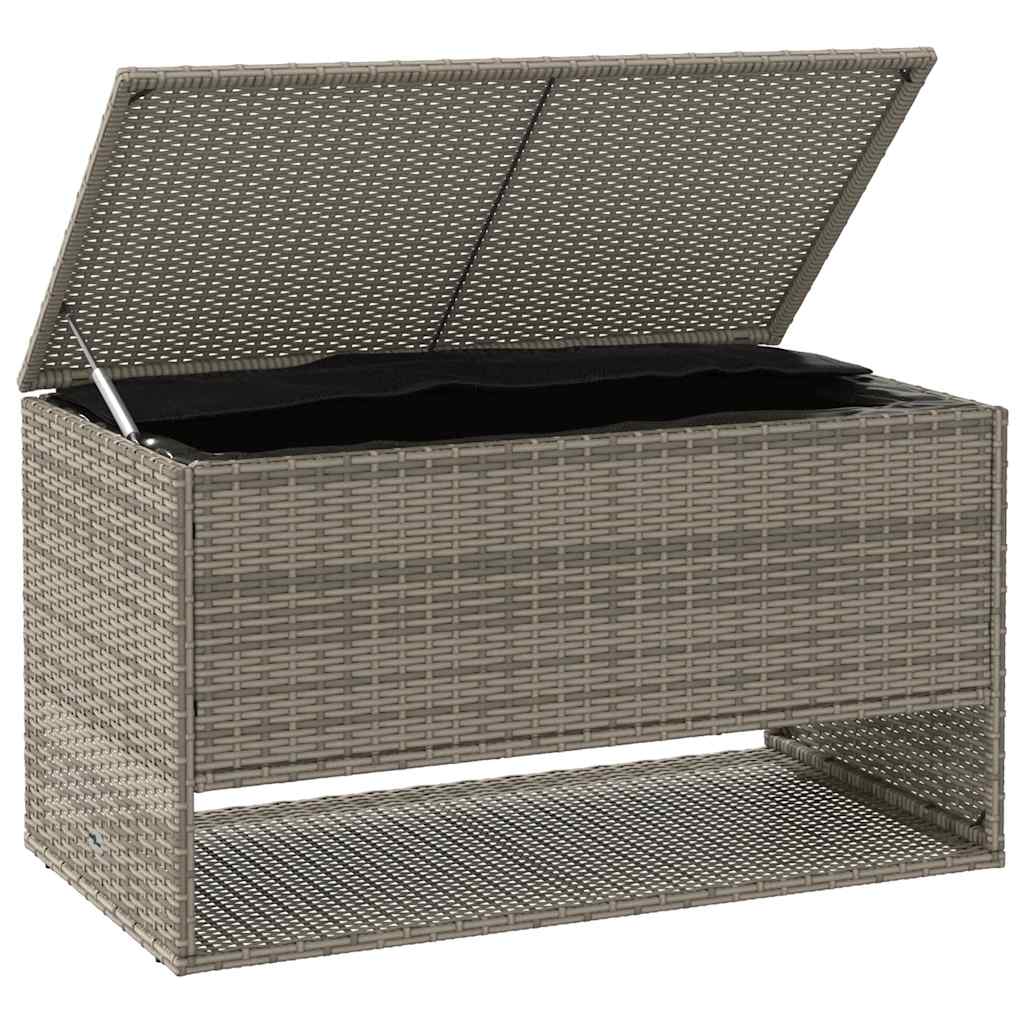 Vanjska kutija za jastuke siva 100x55x55,5 cm poli ratan