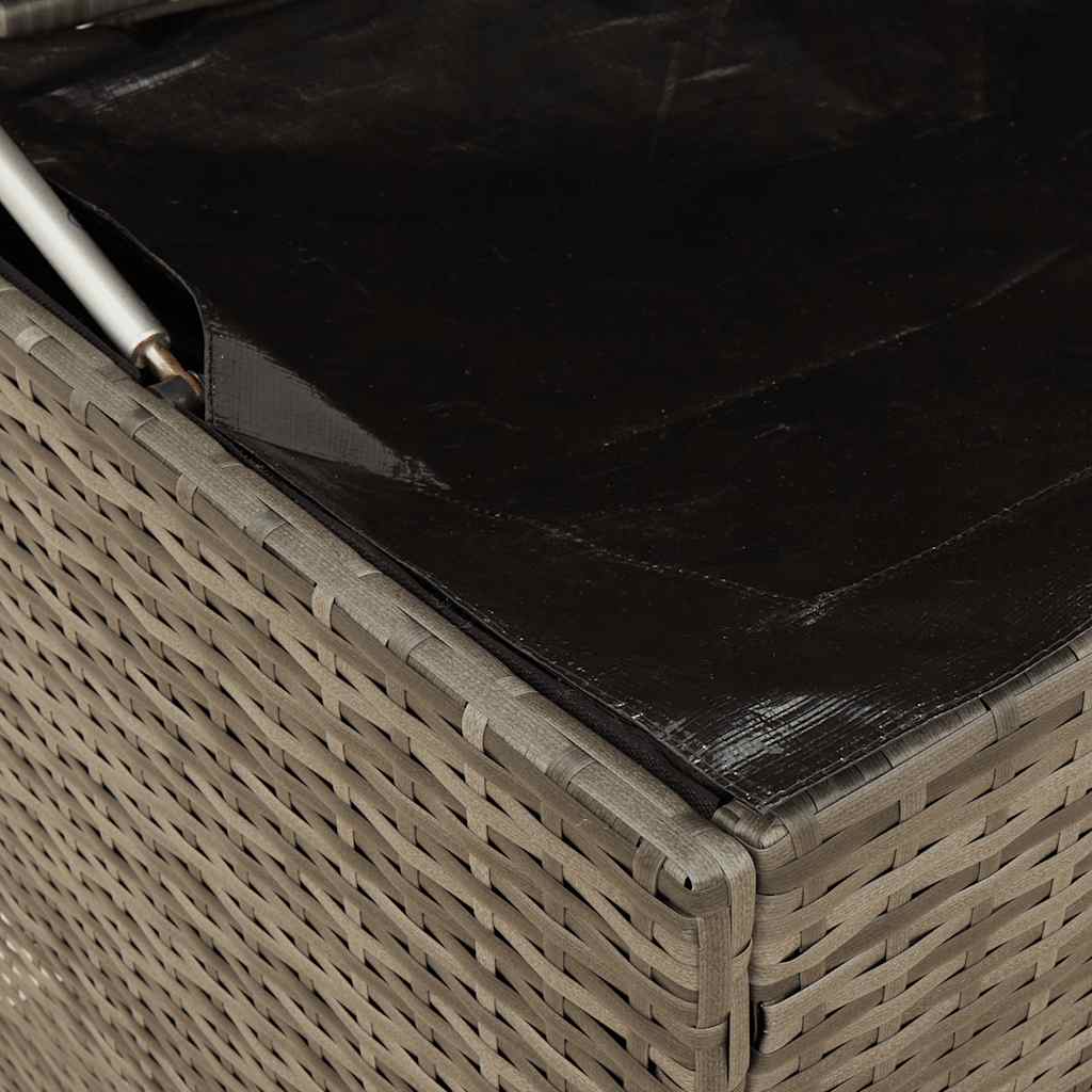 Vanjska kutija za jastuke siva 100x55x55,5 cm poli ratan
