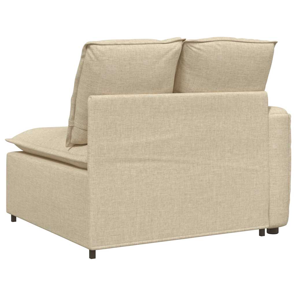 Modularni kauč s naslonom za ruke i jastucima krem boje 100 cm