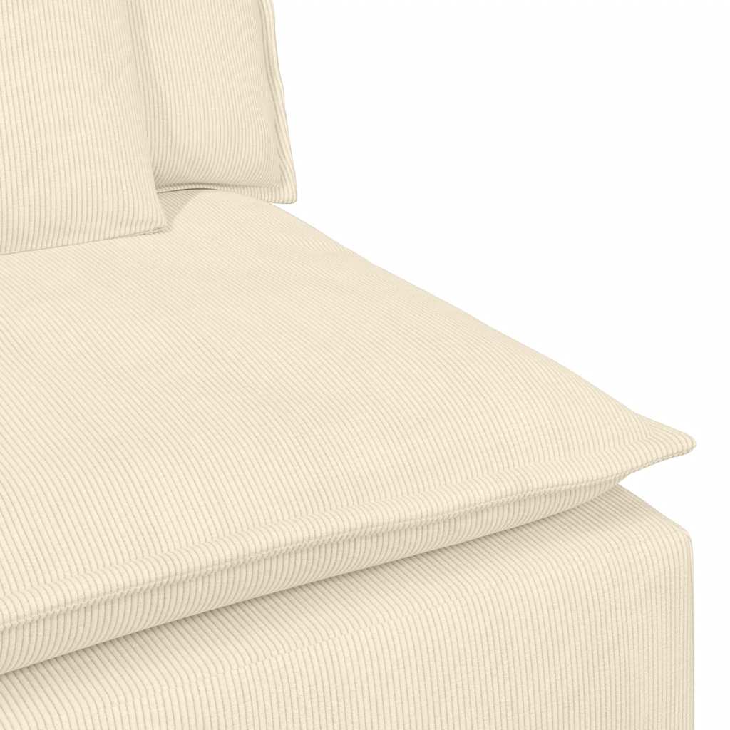 Modularni kauč s naslonom za ruke i jastucima krem boje 100 cm