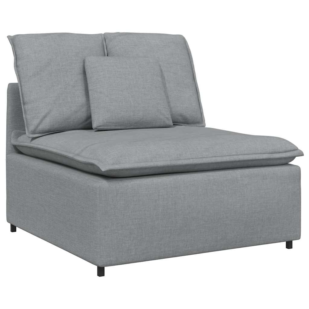 Modularni Sofa Centralni Modul s Jastucima Svijetlosivi 100 cm