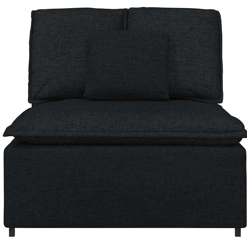 Modularni Sofa Centralni Modul s Jastucima Crni 100 cm