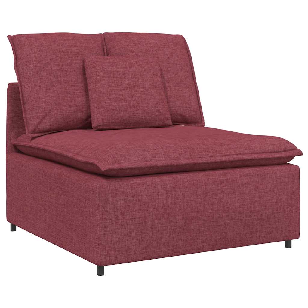 Modularni kauč s jastucima, vinsko crvena 100 cm