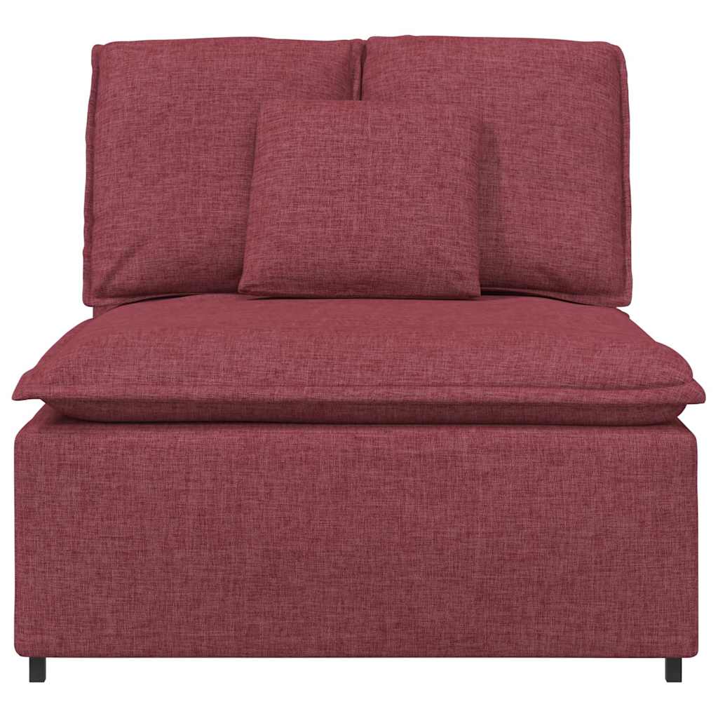 Modularni kauč s jastucima, vinsko crvena 100 cm