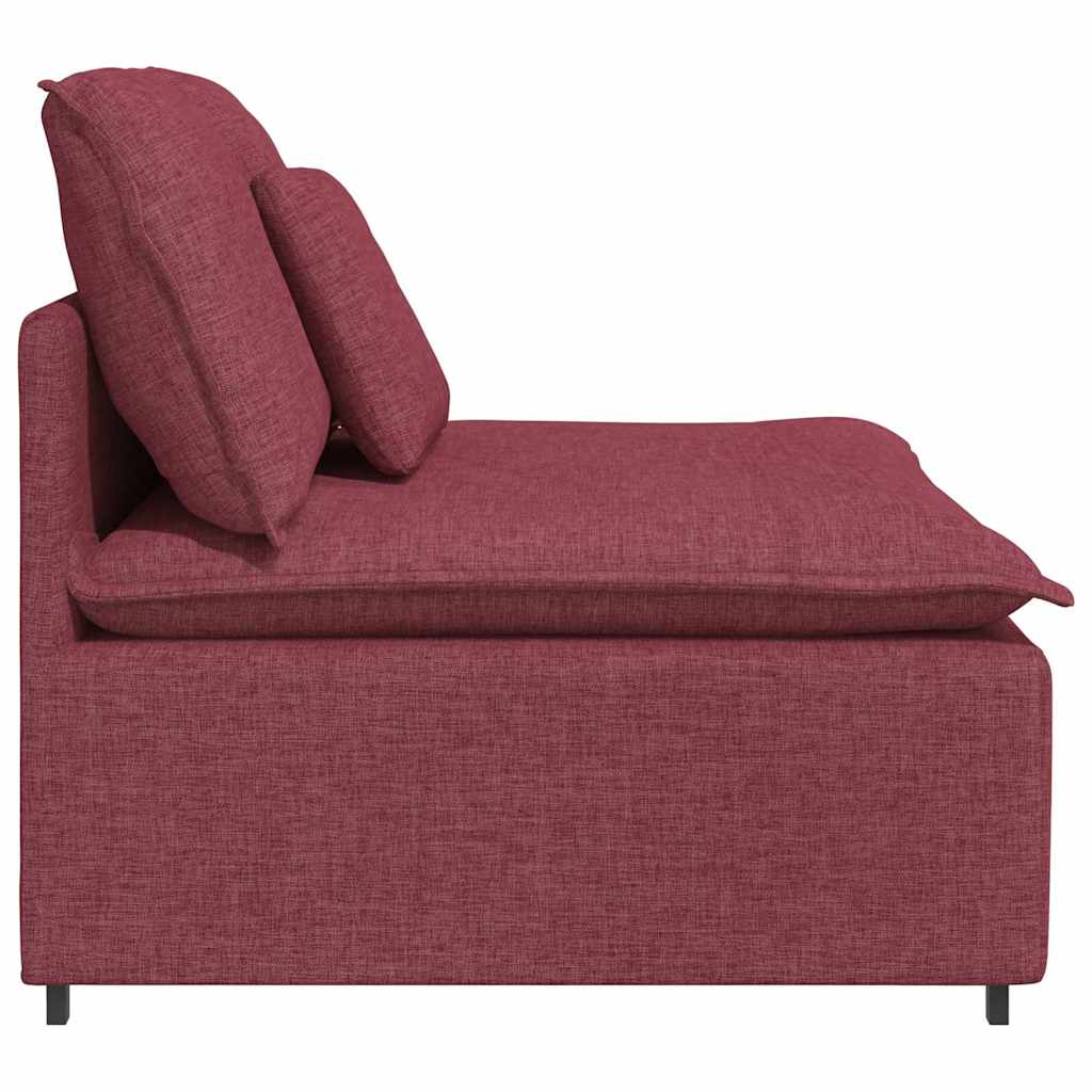 Modularni kauč s jastucima, vinsko crvena 100 cm