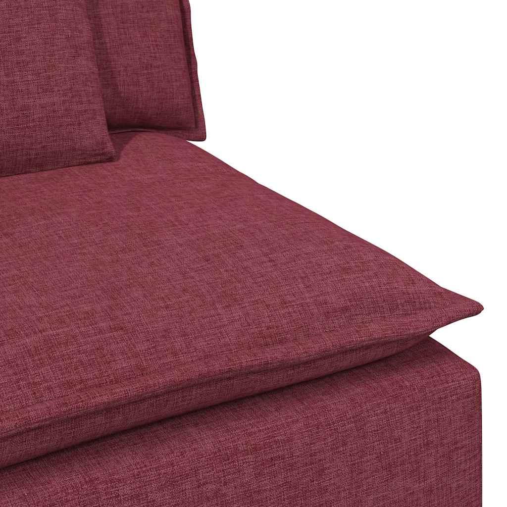 Modularni kauč s jastucima, vinsko crvena 100 cm