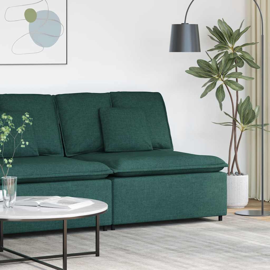 Modularni Sofa Centralni Modul s Jastucima Tamnozeleni 100 cm