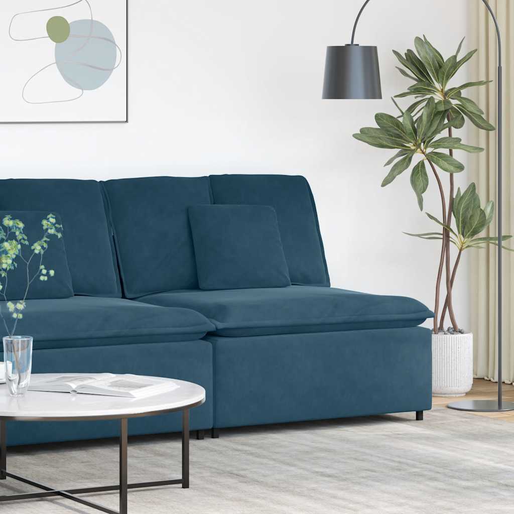 Modularna sofa s jastucima plava 100 cm