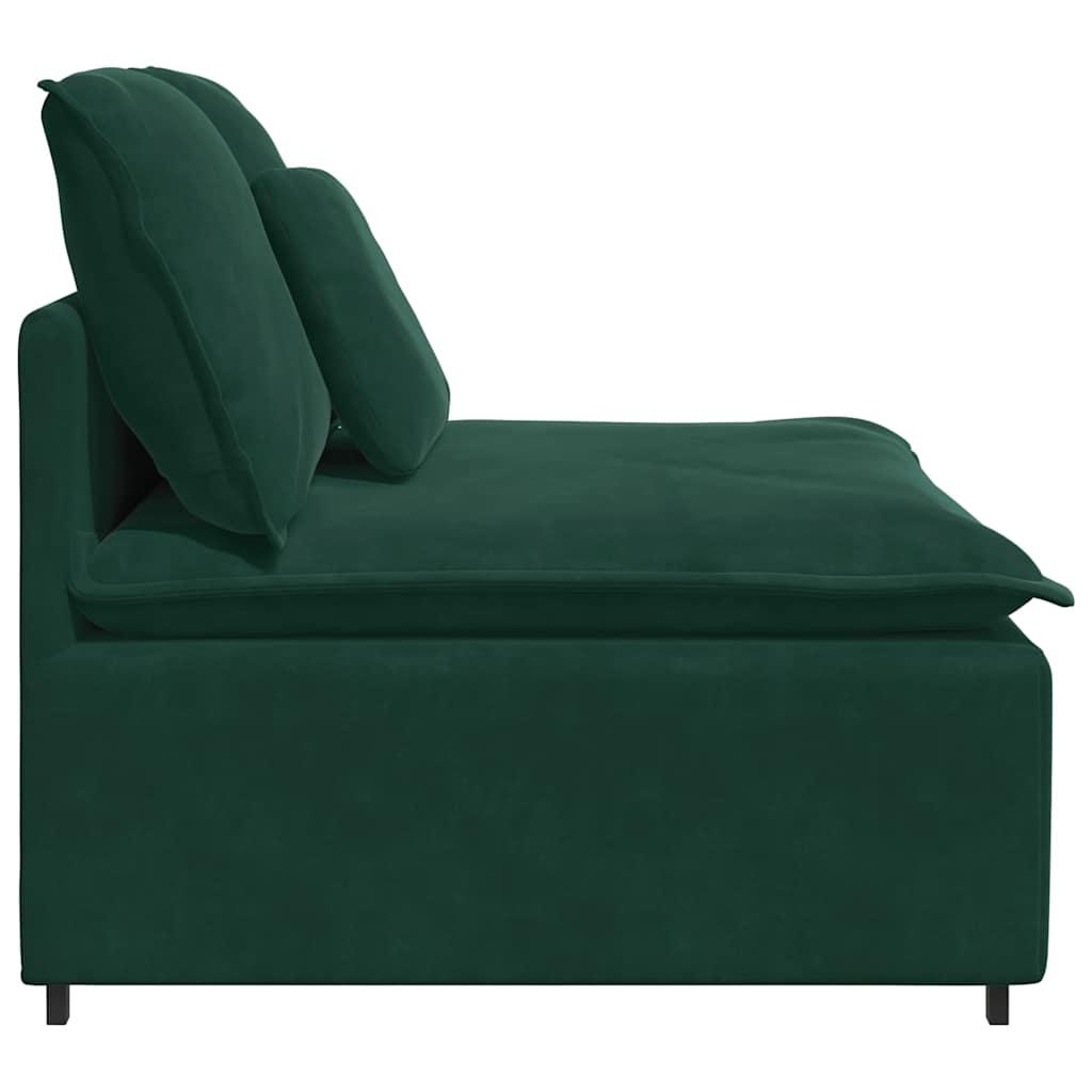 Modularni Sofa Centralni Modul s Jastucima Tamnozeleni 100 cm