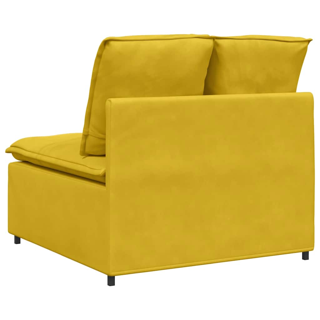 Modularna sofa s jastucima žuta 100 cm