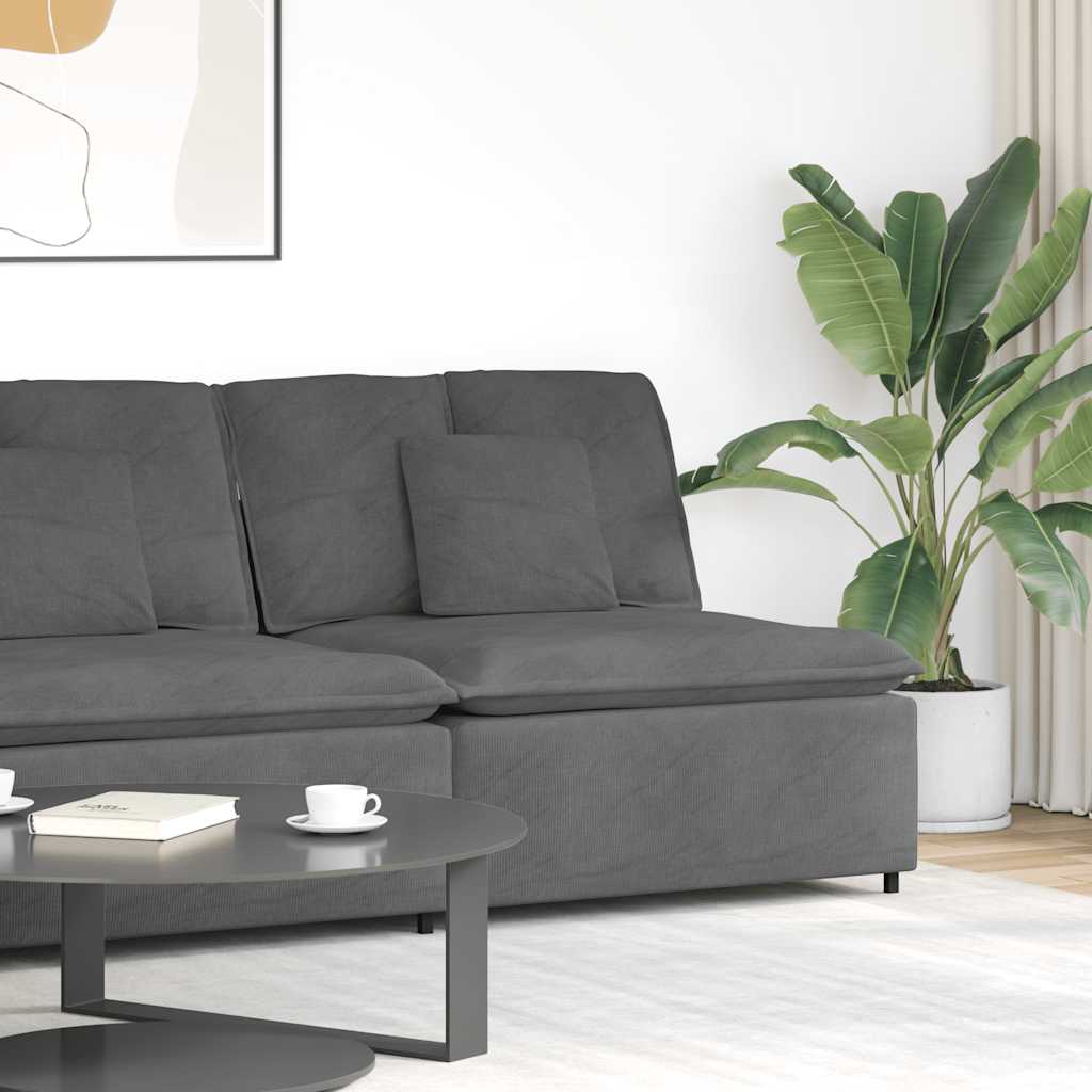 Modularna sofa s jastucima tamno siva 100 cm