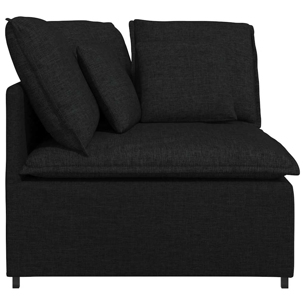 Modularna Kutna Sofa s Jastucima Crna 100 cm