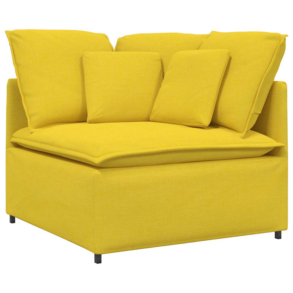 Modularna sofa Kutni modul s jastucima svijetložuta 100 cm