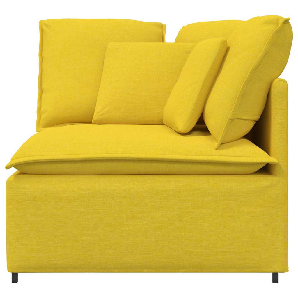 Modularna sofa Kutni modul s jastucima svijetložuta 100 cm