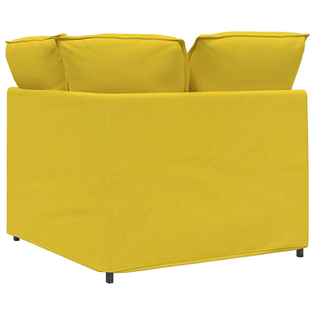 Modularna sofa Kutni modul s jastucima svijetložuta 100 cm