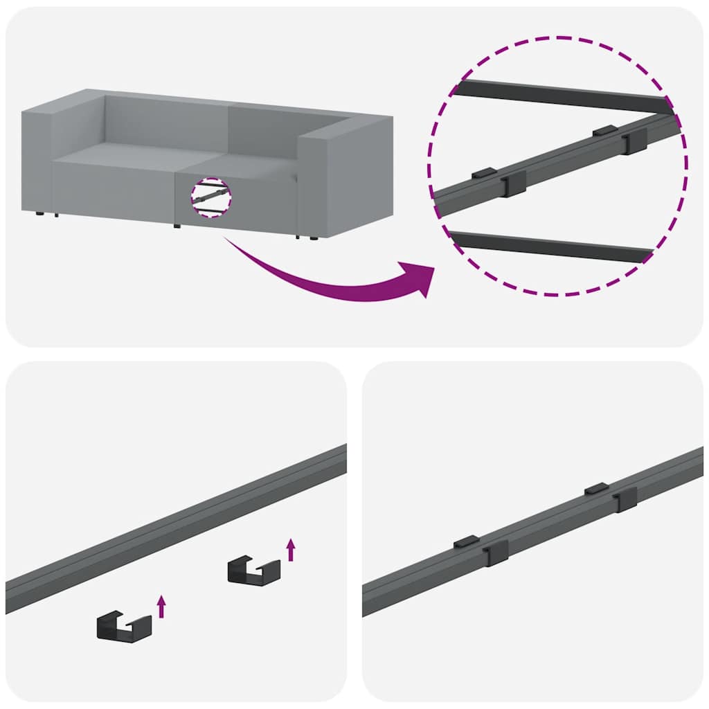 Modularna sofa Kutni modul s jastucima svijetložuta 100 cm