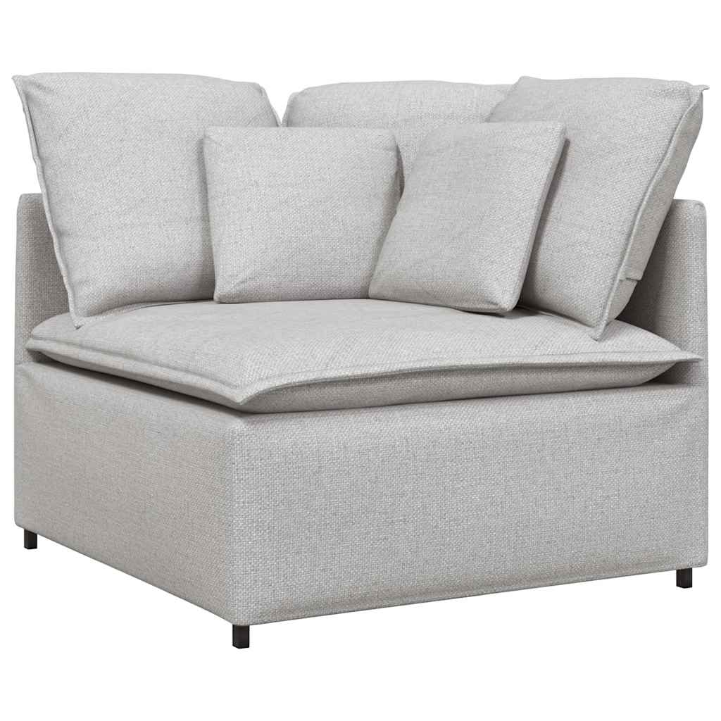 Modularni kutni kauč s jastucima, sivo-bijeli 100 cm