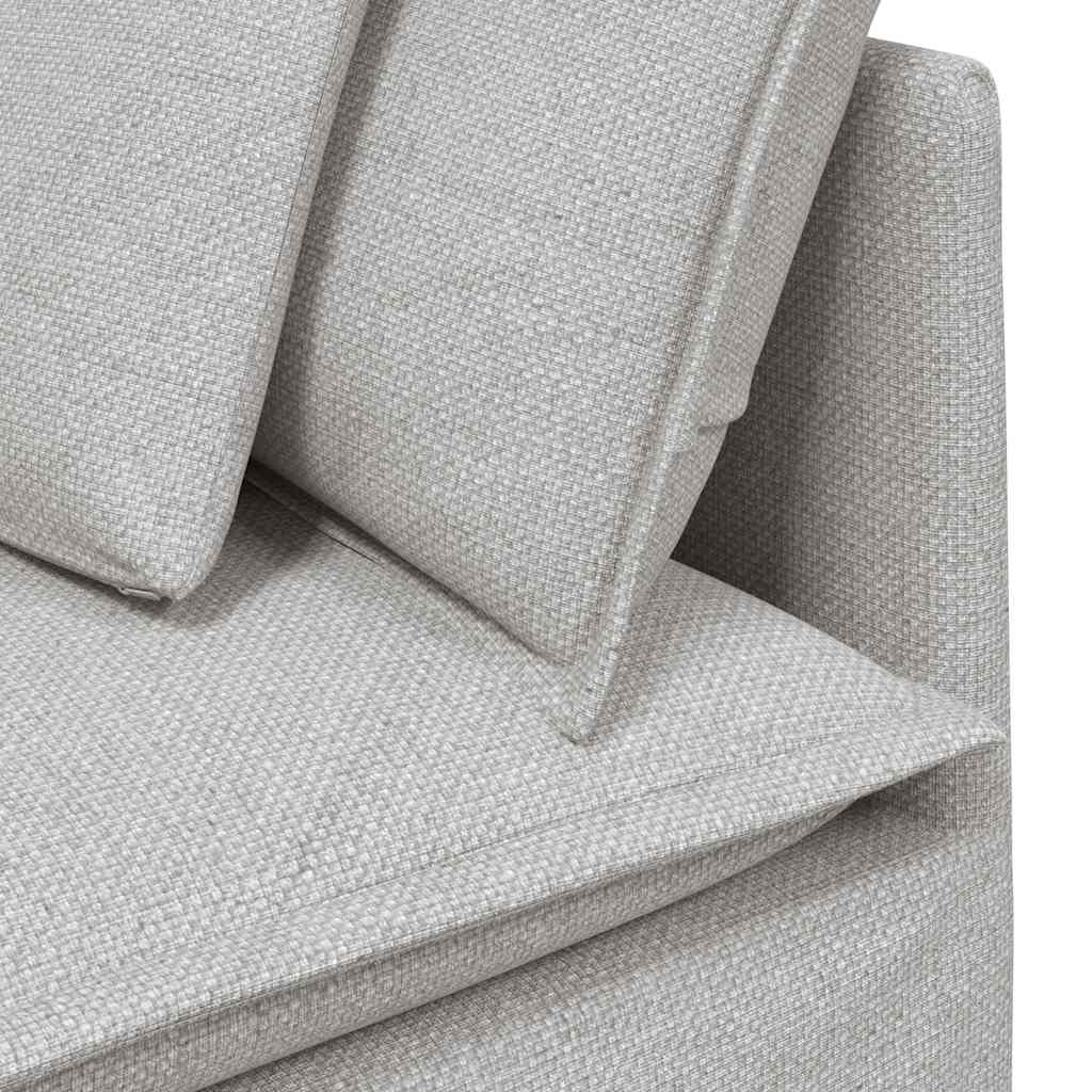 Modularni kutni kauč s jastucima, sivo-bijeli 100 cm