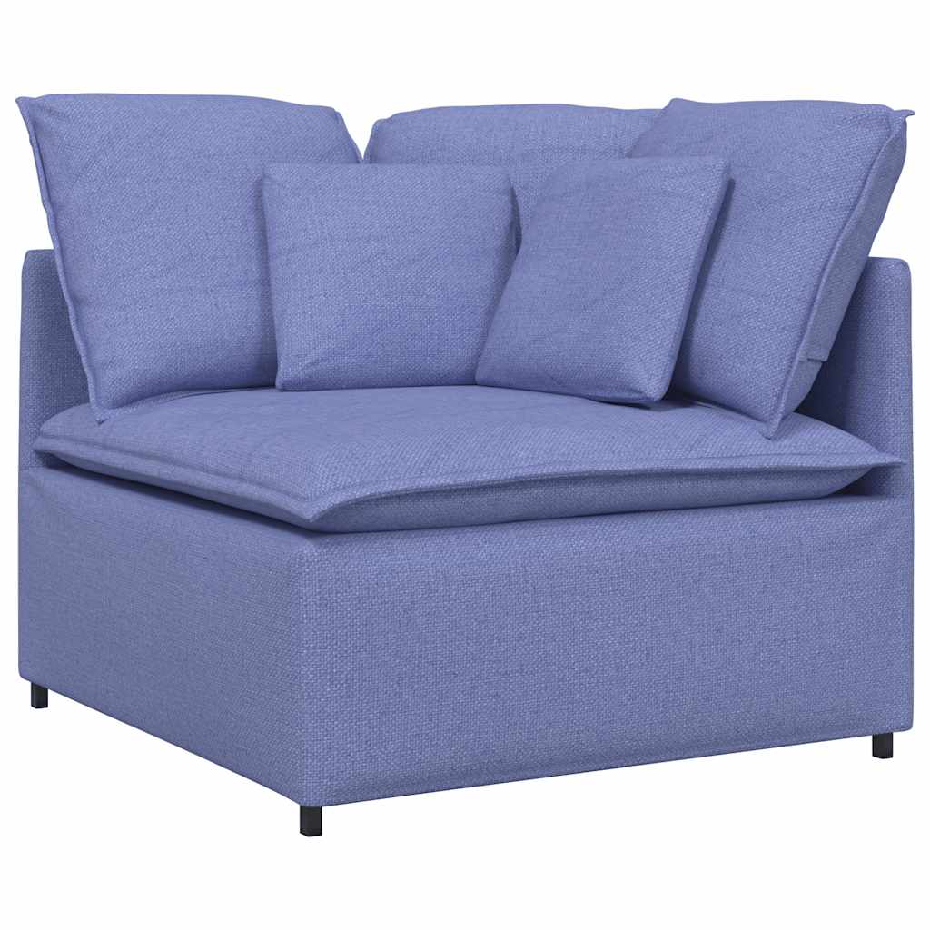 Modularna kutna sofa s jastucima traperice plave boje 100 cm