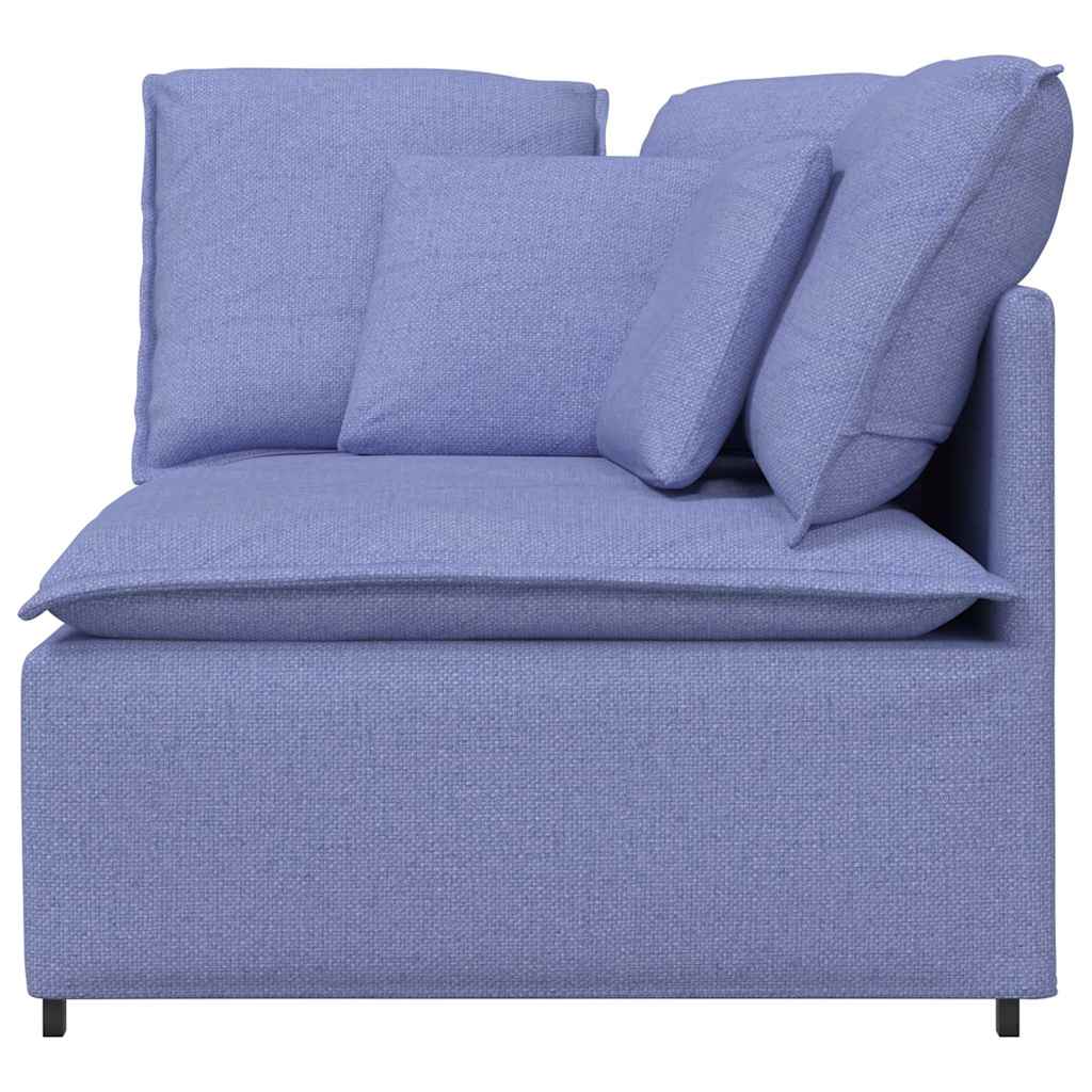 Modularna kutna sofa s jastucima traperice plave boje 100 cm