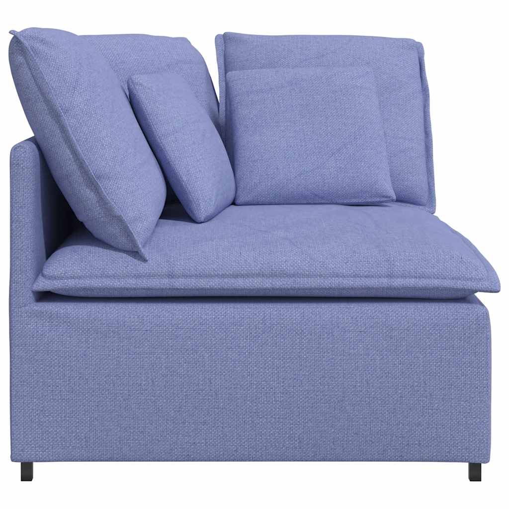 Modularna kutna sofa s jastucima traperice plave boje 100 cm