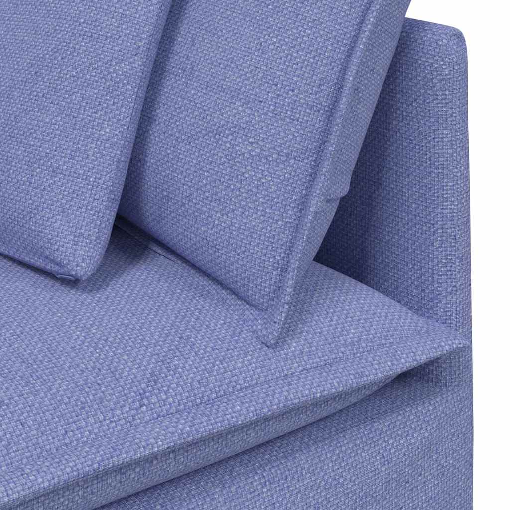 Modularna kutna sofa s jastucima traperice plave boje 100 cm