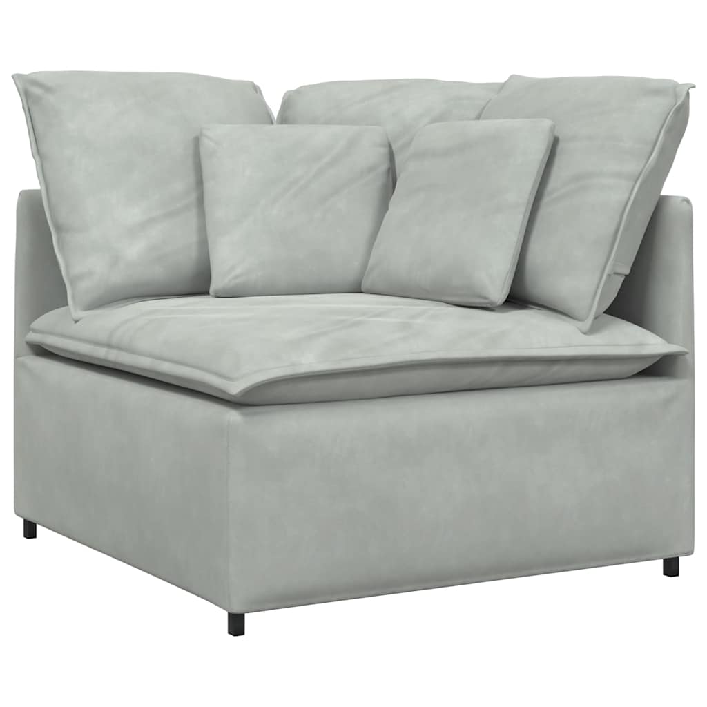 Modularna sofa Kutni modul s jastucima svijetlo siva 100 cm