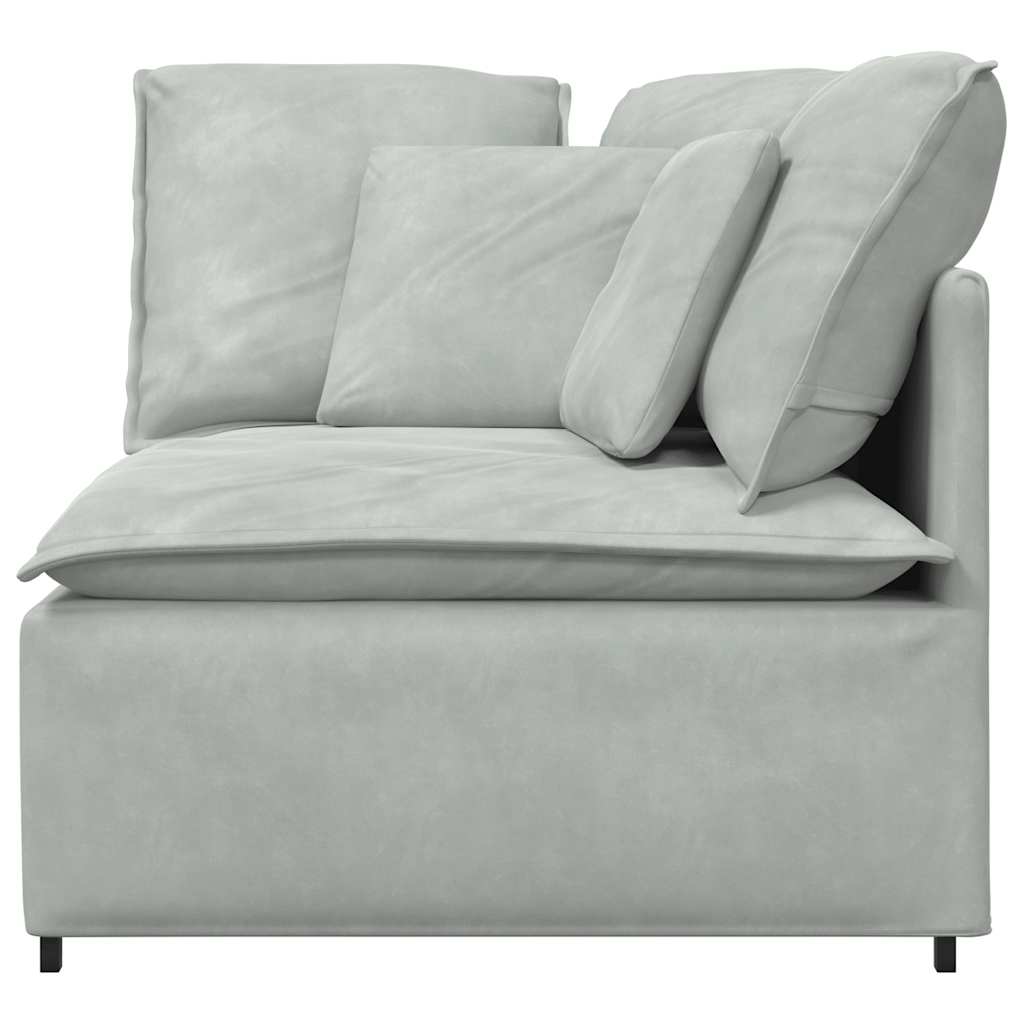Modularna sofa Kutni modul s jastucima svijetlo siva 100 cm