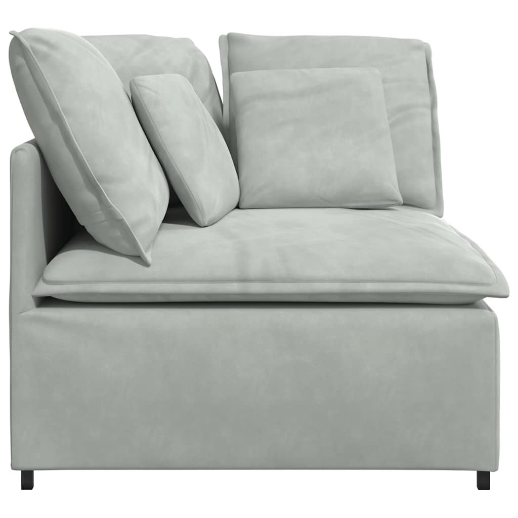 Modularna sofa Kutni modul s jastucima svijetlo siva 100 cm