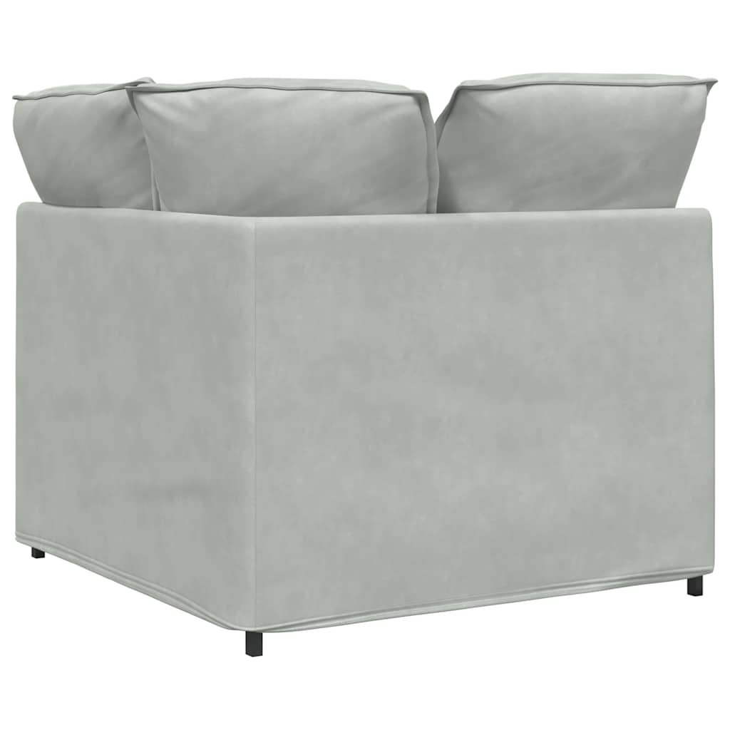 Modularna sofa Kutni modul s jastucima svijetlo siva 100 cm