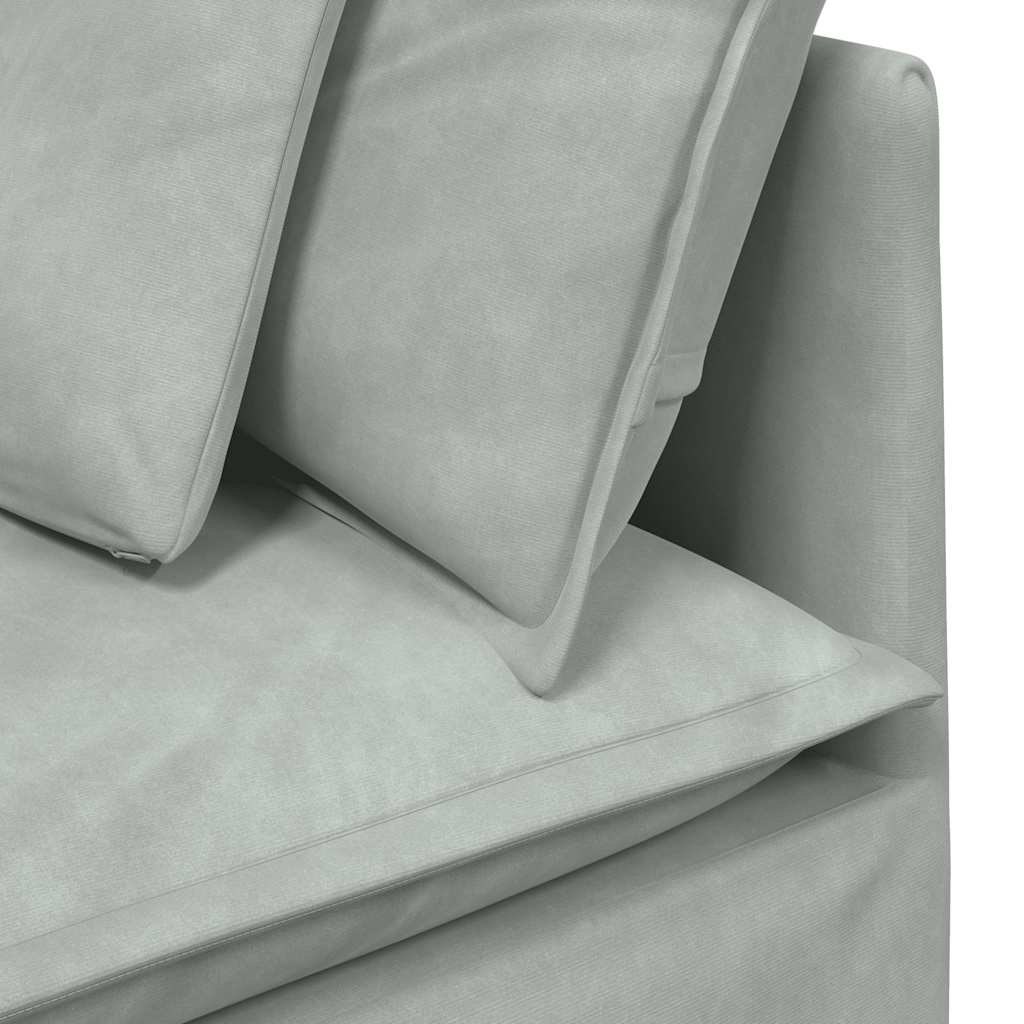 Modularna sofa Kutni modul s jastucima svijetlo siva 100 cm