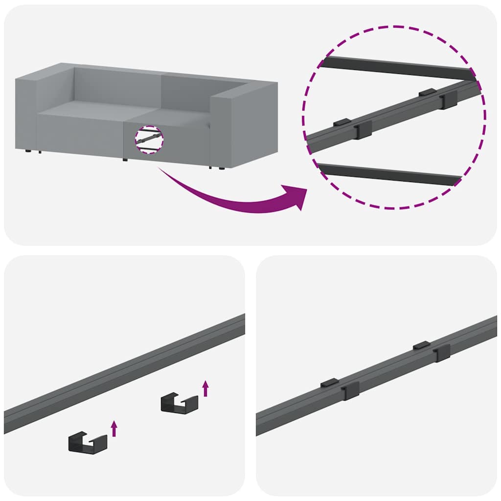 Modularna sofa Kutni modul s jastucima tamno siva 100 cm