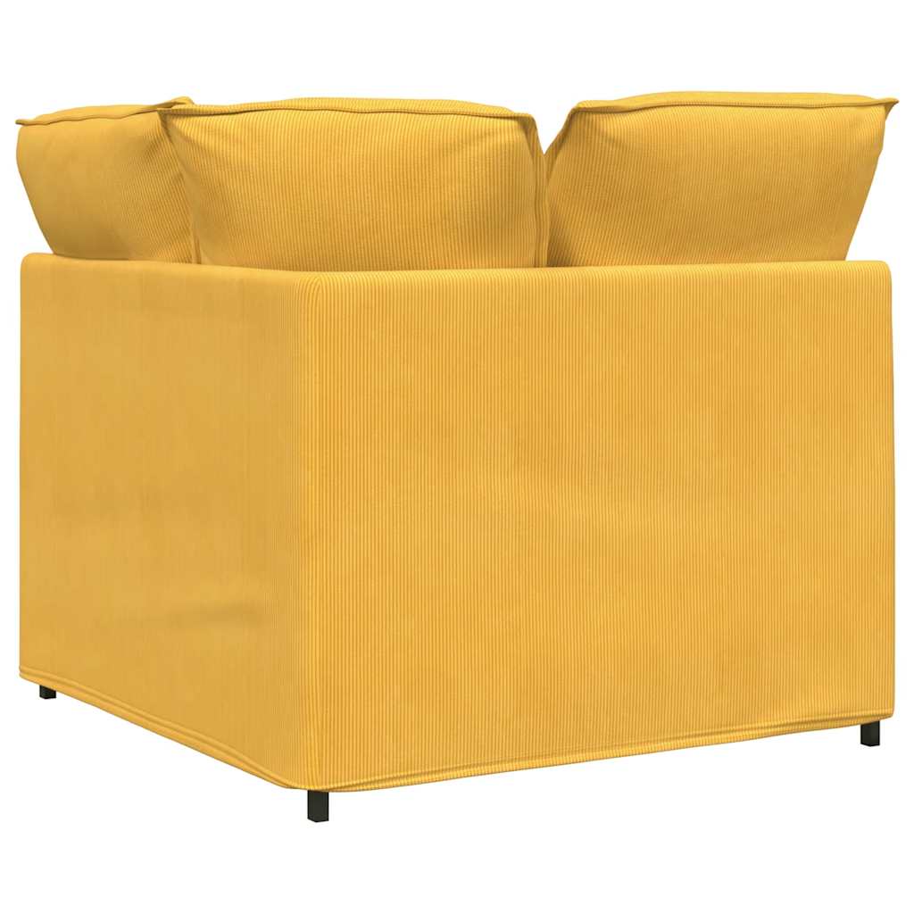 Modularna sofa Kutni modul s jastucima svijetložuta 100 cm