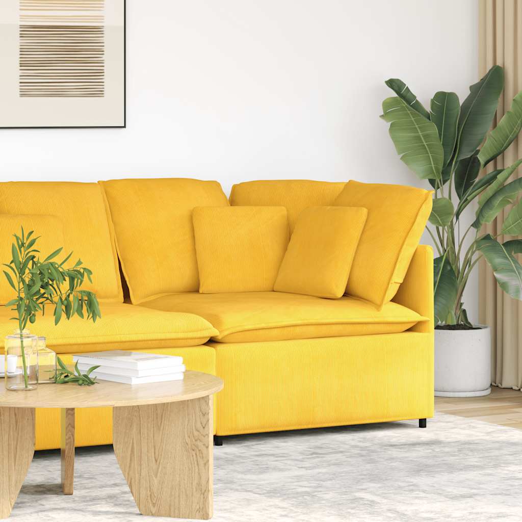 Modularna sofa Kutni modul s jastucima svijetložuta 100 cm