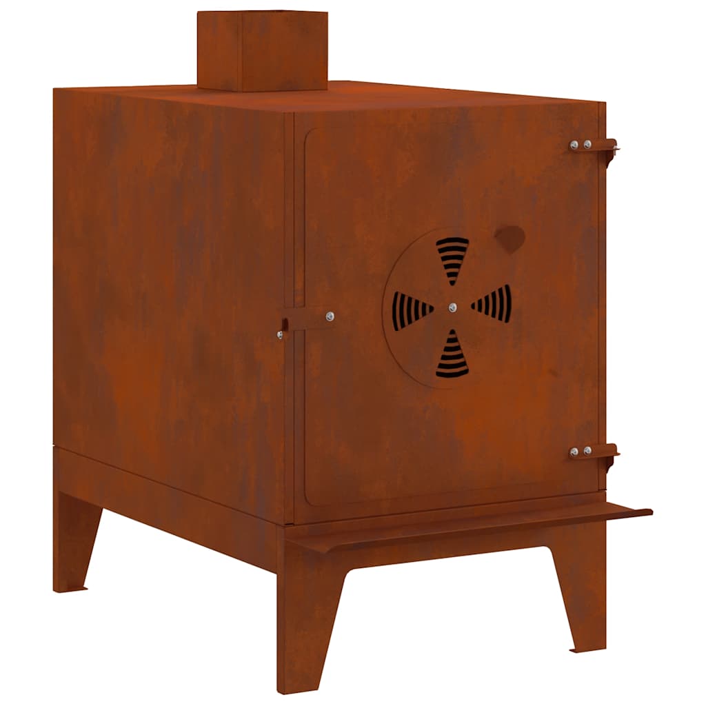Štednjak za kampiranje 35x50x60 cm Corten čelik