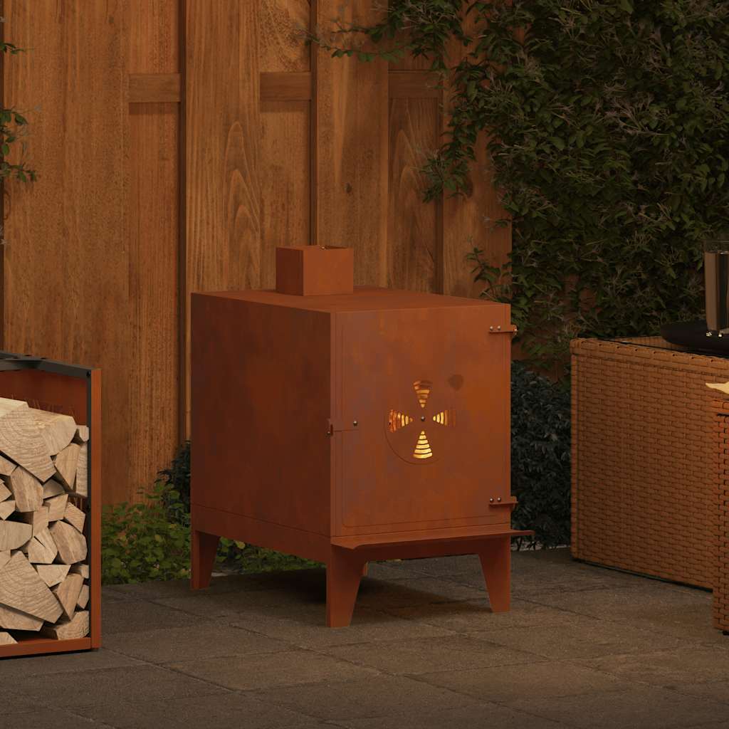 Štednjak za kampiranje 35x50x60 cm Corten čelik